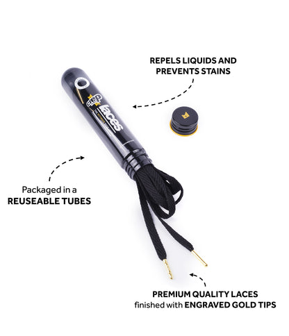 Crep Protect Laces BLACK (FLAT)